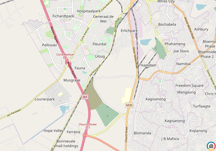 Map location of Ehrlich Park